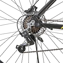 Hiland Aluminum Mountain Bike 21 Speeds Hydraulic Disc Brakes Lock-Out Suspension Fork 27.5 Inch Wheel Bike for Men Mens