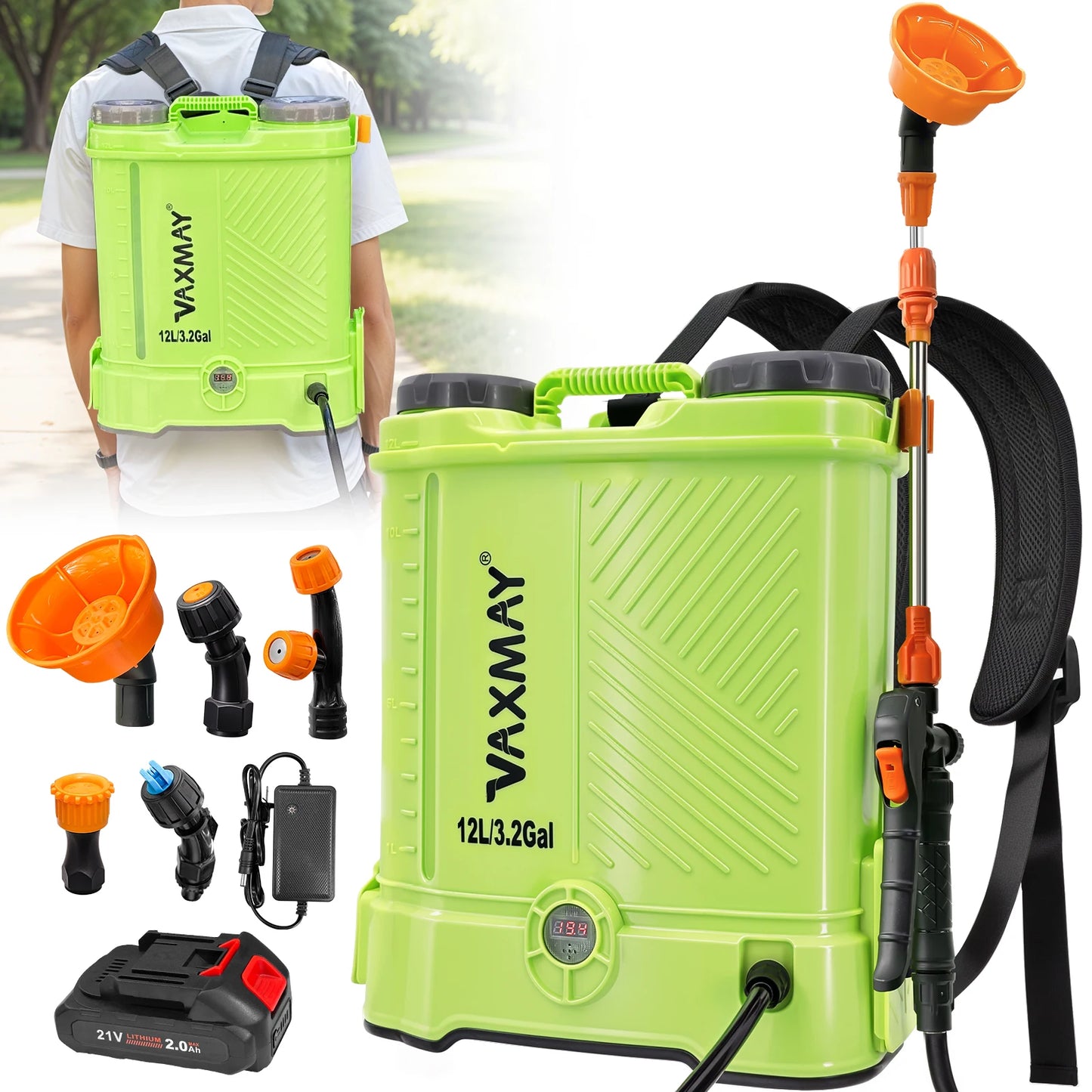 Garden Pesticide Sprayer Automatic Knapsack Power Sprayer 12L for Garden Battery Backpack Sprayer