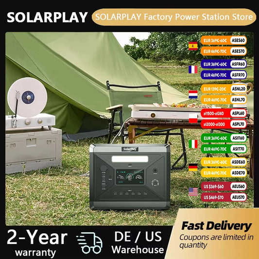 SOLARPLAY Q2501 Portable Power Station 2160WH