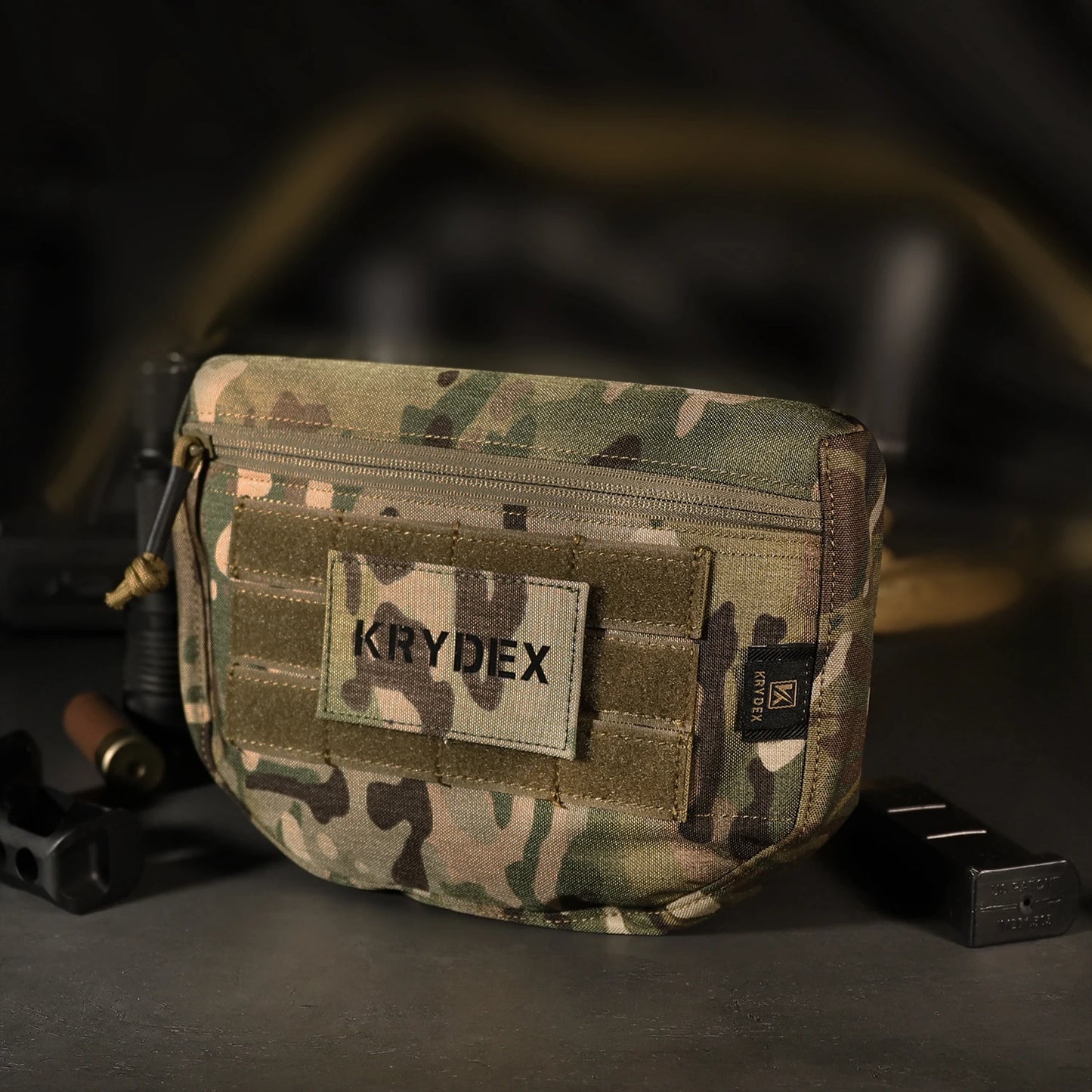 KRYDEX 500D Tactical Drop Dump Pouch Fanny Pack Organizer Bag Front Pocket for Plate Carriers