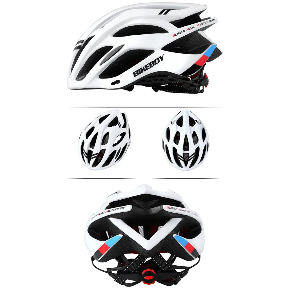 Bikeboy MTB Bike Helmet for Men and Women Adjustable Mountain Road Cycling Safety Cap with Soft Pad Accessories