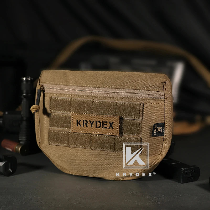 KRYDEX 500D Tactical Drop Dump Pouch Fanny Pack Organizer Bag Front Pocket for Plate Carriers