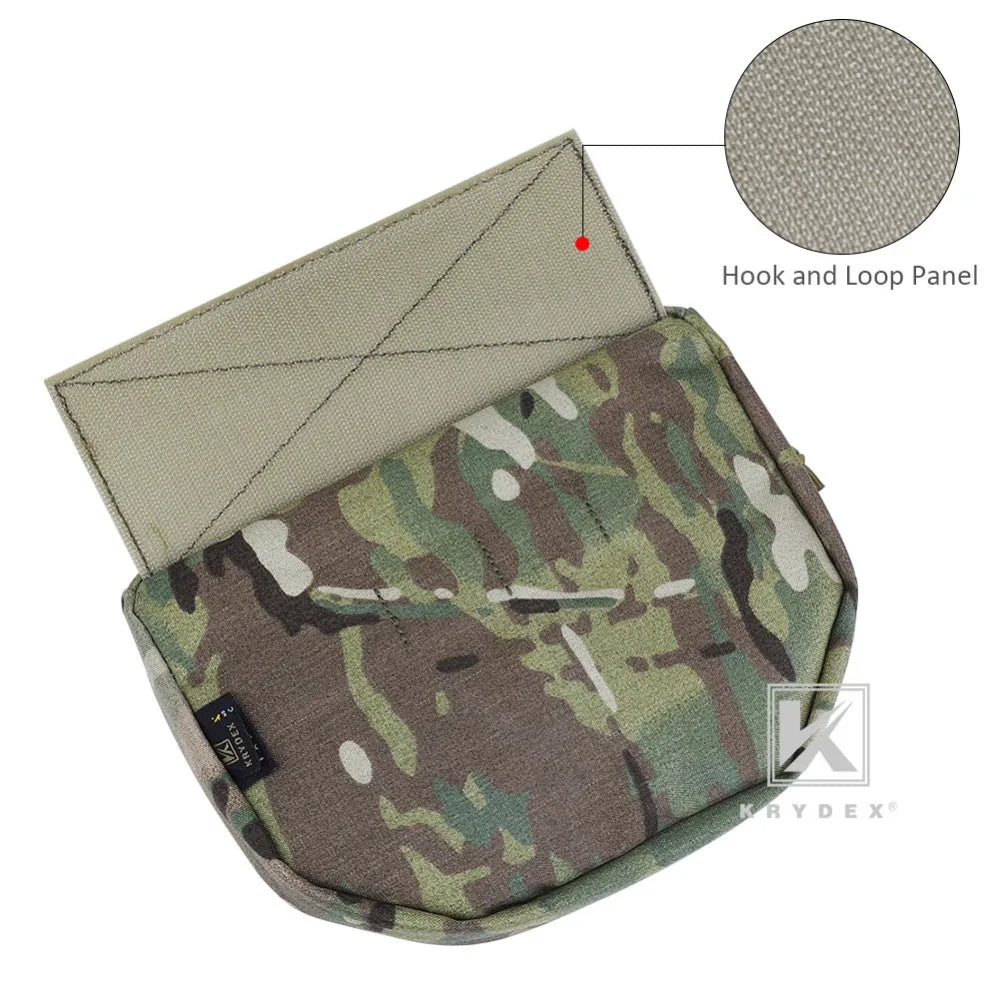 KRYDEX 500D Tactical Drop Dump Pouch Fanny Pack Organizer Bag Front Pocket for Plate Carriers