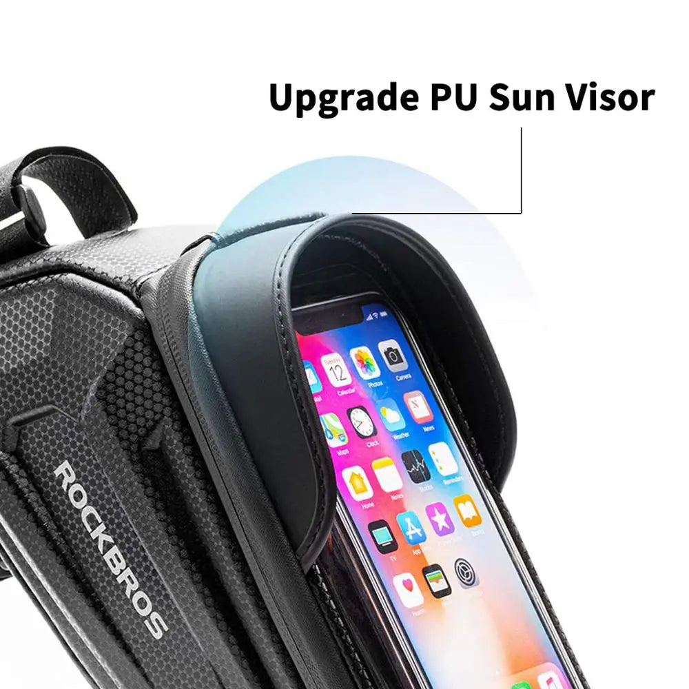 Rockbros Waterproof Bicycle Bag with Touch Screen Cycling Case for MTB Road Bike and 6.5 Inch Phone Accessories