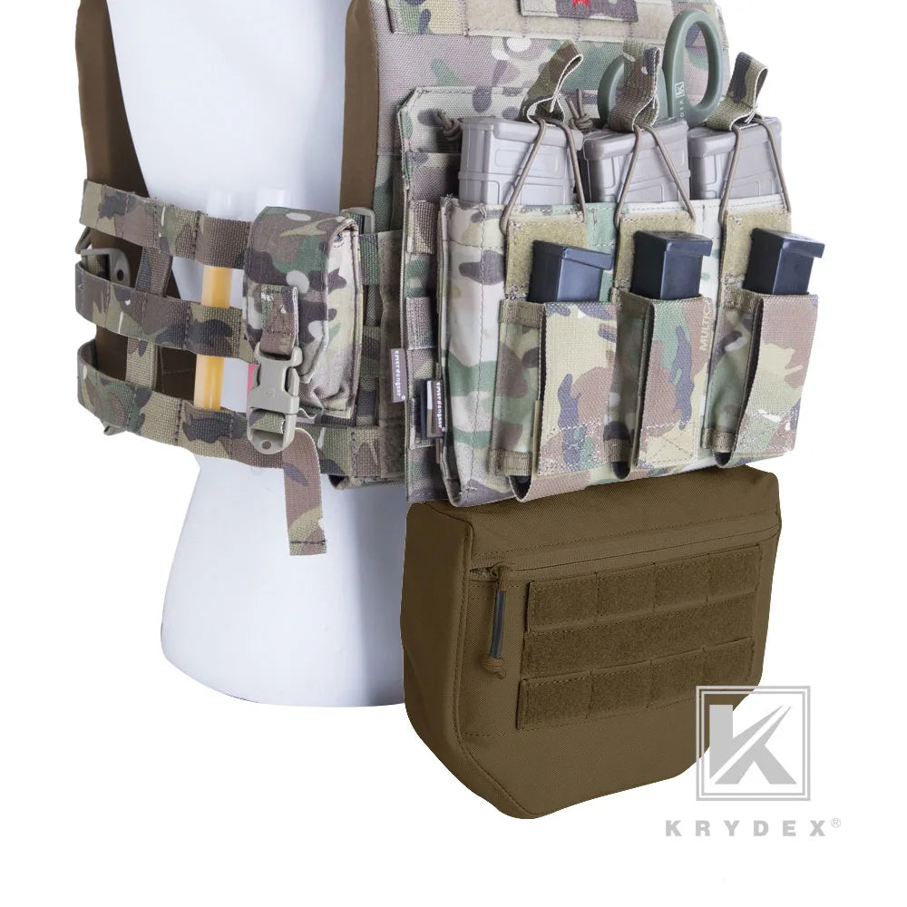 KRYDEX 500D Tactical Drop Dump Pouch Fanny Pack Organizer Bag Front Pocket for Plate Carriers