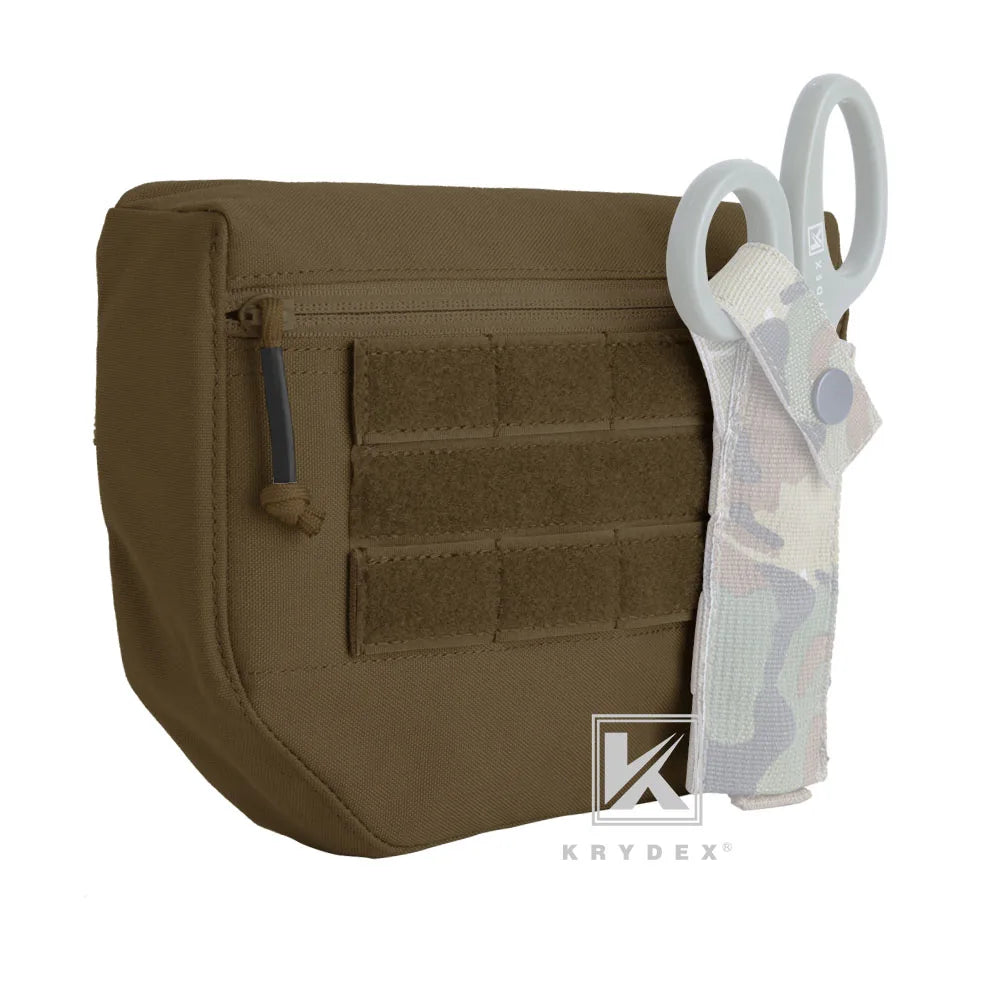 KRYDEX 500D Tactical Drop Dump Pouch Fanny Pack Organizer Bag Front Pocket for Plate Carriers