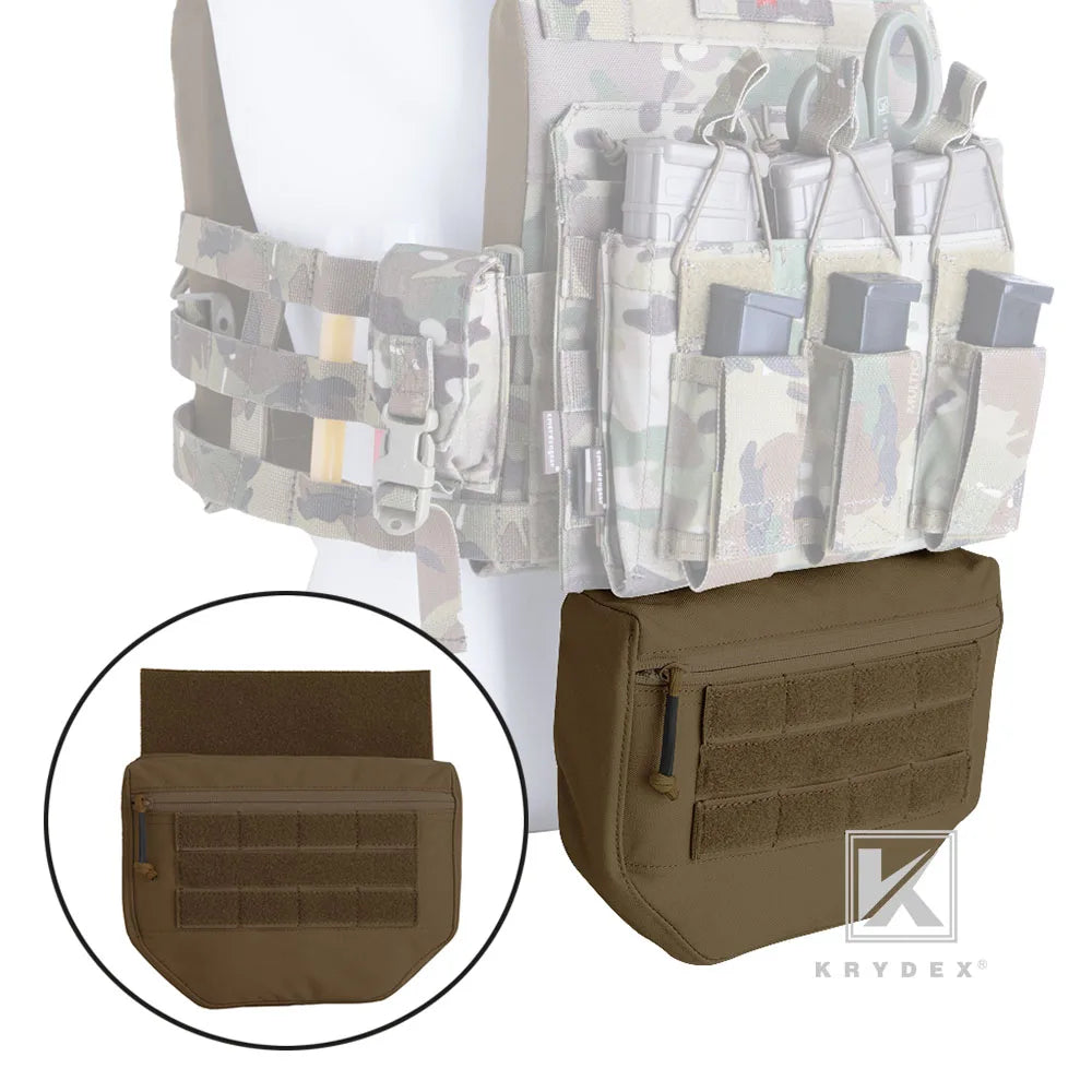 KRYDEX 500D Tactical Drop Dump Pouch Fanny Pack Organizer Bag Front Pocket for Plate Carriers