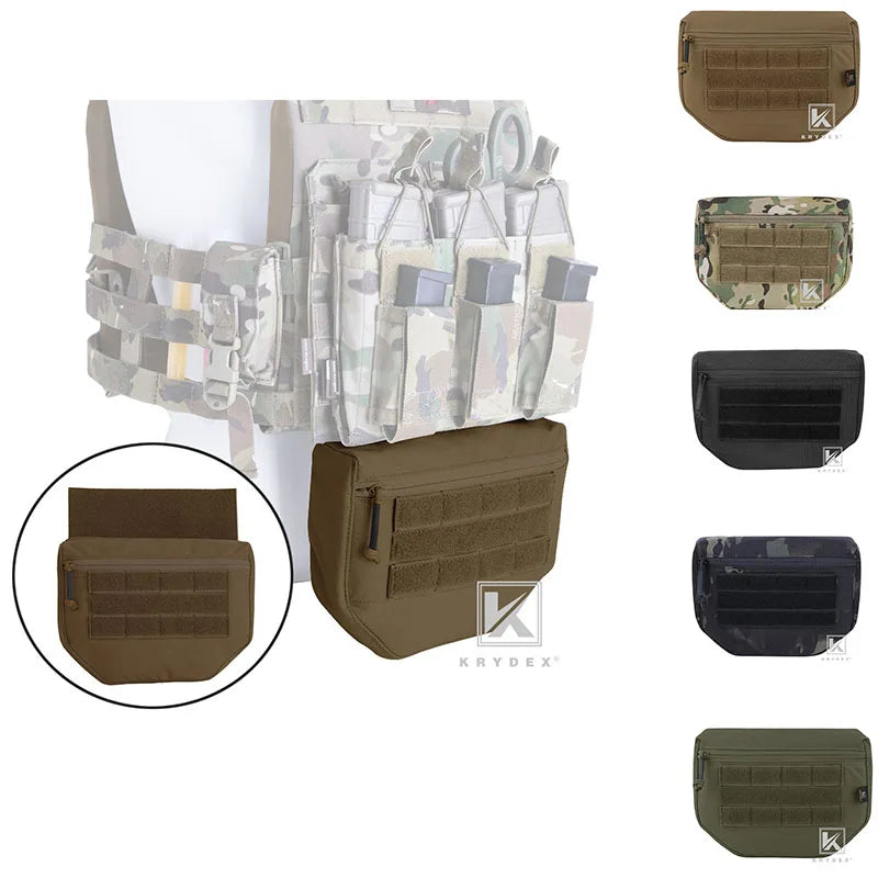 KRYDEX 500D Tactical Drop Dump Pouch Fanny Pack Organizer Bag Front Pocket for Plate Carriers