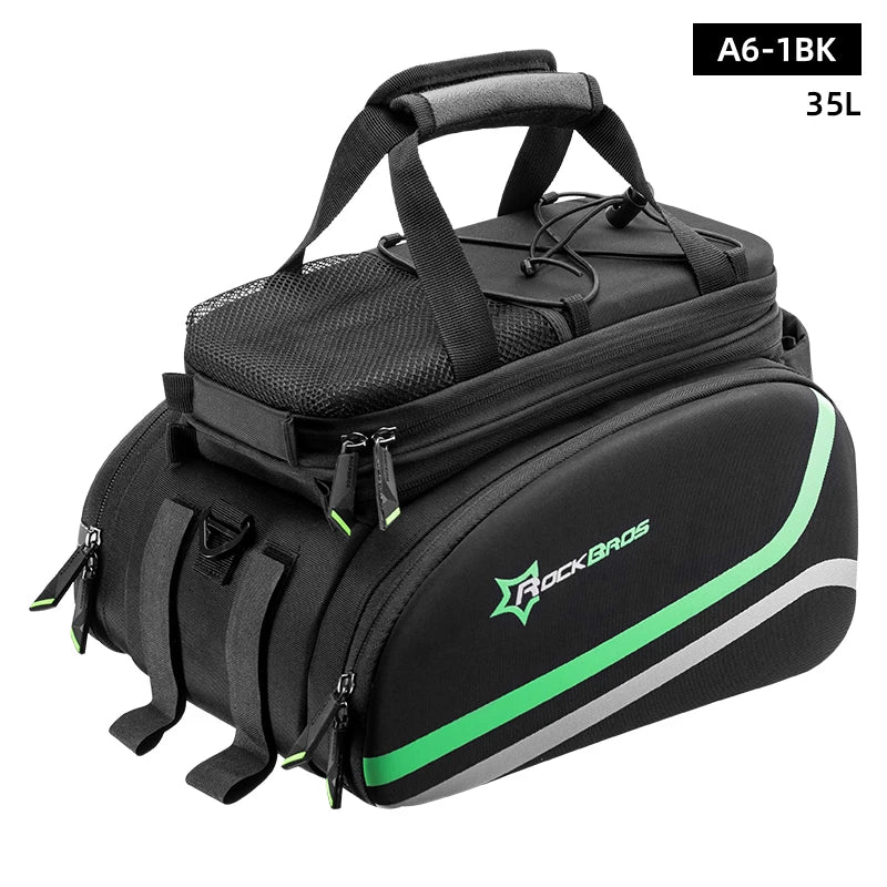 ROCKBROS Bicycle Seat Bags Cycling Rear Backpack Trunk MTB Cycle Travel Bag Large Capacity Outdoors Sport Bike Pannier