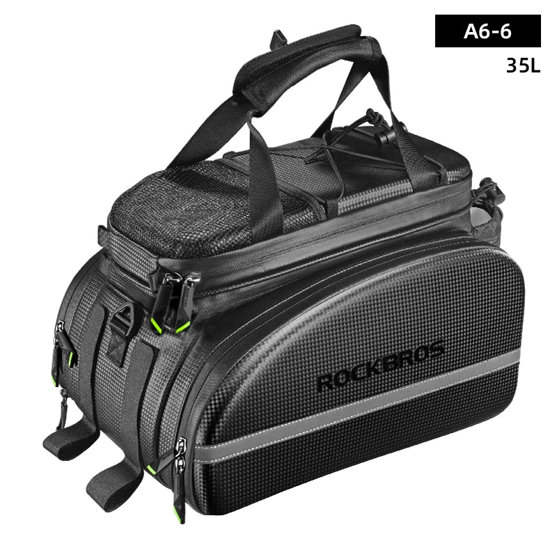 ROCKBROS Bicycle Seat Bags Cycling Rear Backpack Trunk MTB Cycle Travel Bag Large Capacity Outdoors Sport Bike Pannier