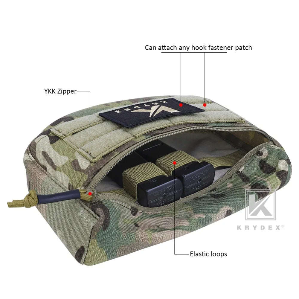 KRYDEX 500D Tactical Drop Dump Pouch Fanny Pack Organizer Bag Front Pocket for Plate Carriers