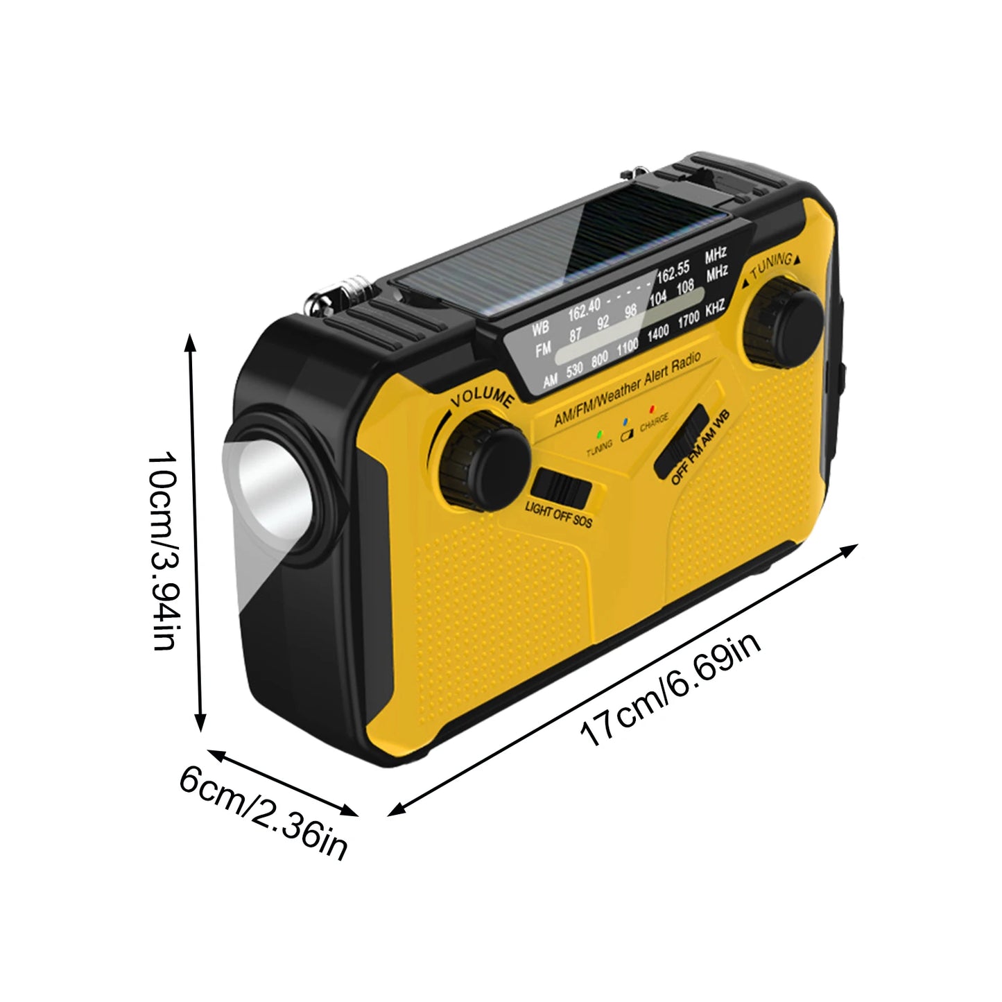 3000mAh Emergency Radio Solar Hand Crank Emergency Radio