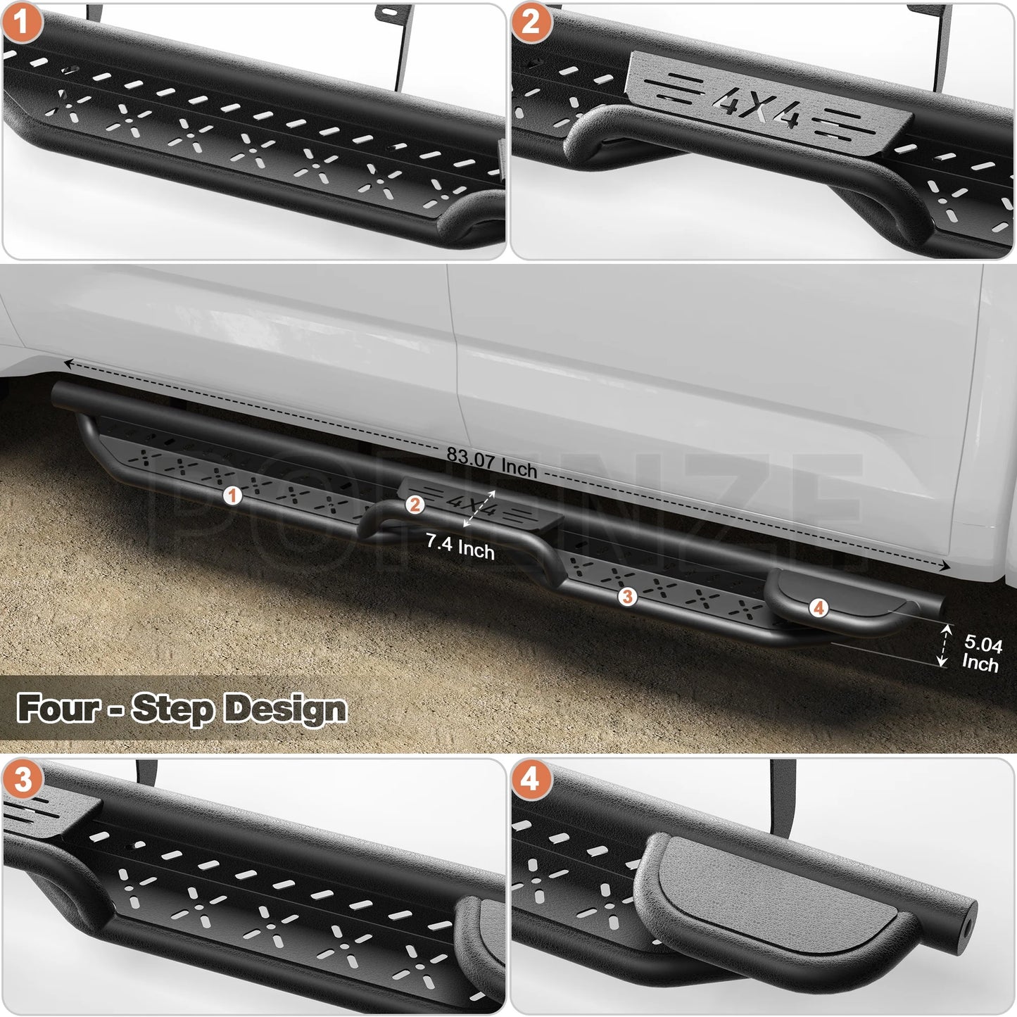 Side Steps for 2022 to 2025 Toyota Tundra Four Door Upgrade Part Side Pedal Car Accessories