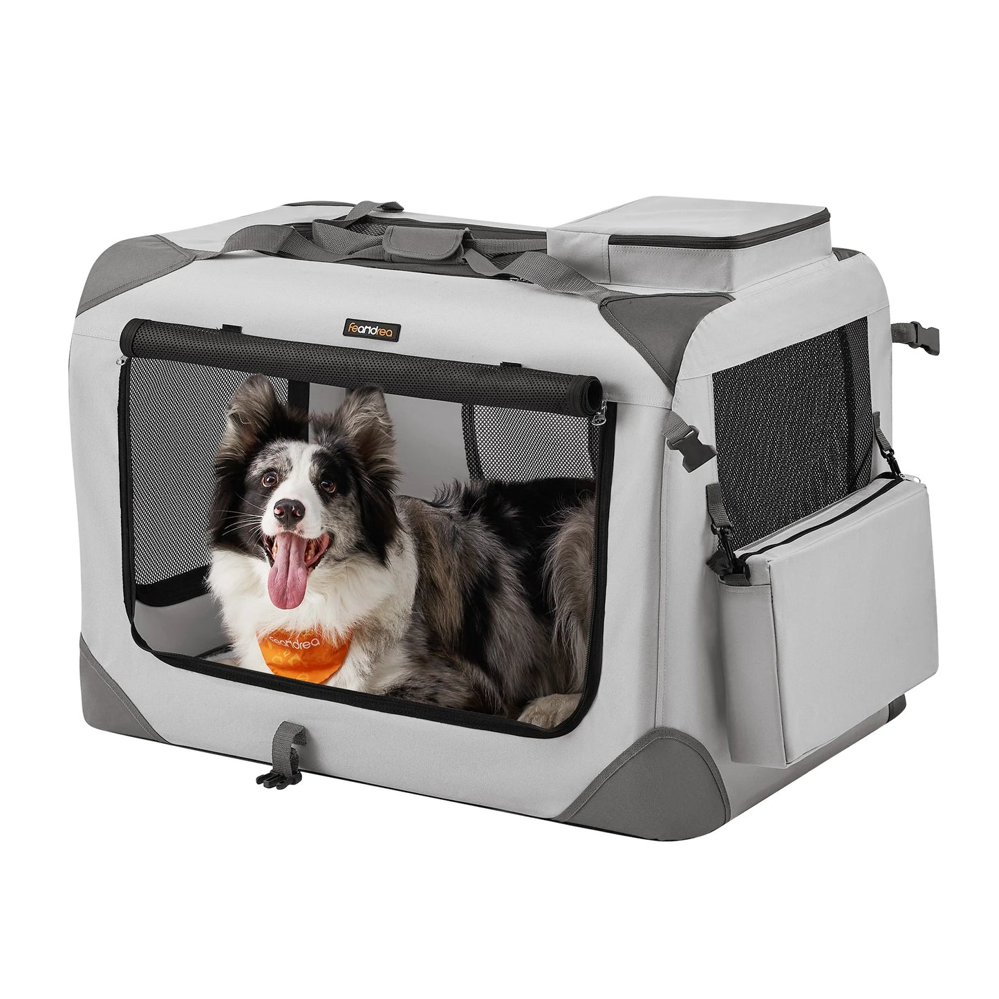 32 Inches Collapsible Soft Dog Crate, Portable Travel Dog Crate for Indoor and Outdoor Use