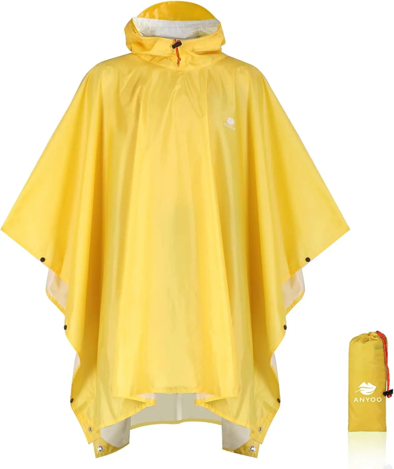 Hooded Rain Poncho for Adults Waterproof Lightweight Rain Coat for Men Women Reusable Rain Jacket for Emergency Outdoor