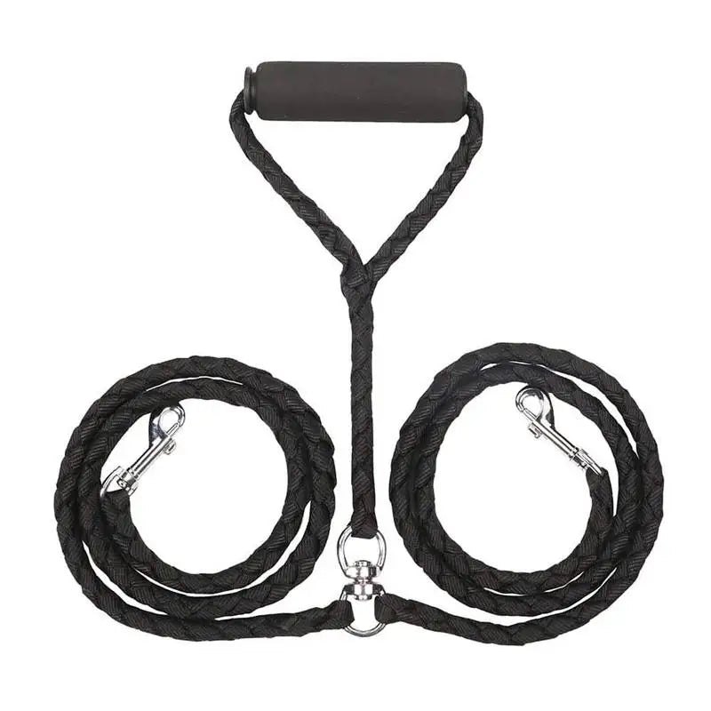 1.4m Pet Double Leash 2 Way Couplers Dog Leash Rope Elastic Extended Pet Leash Belts