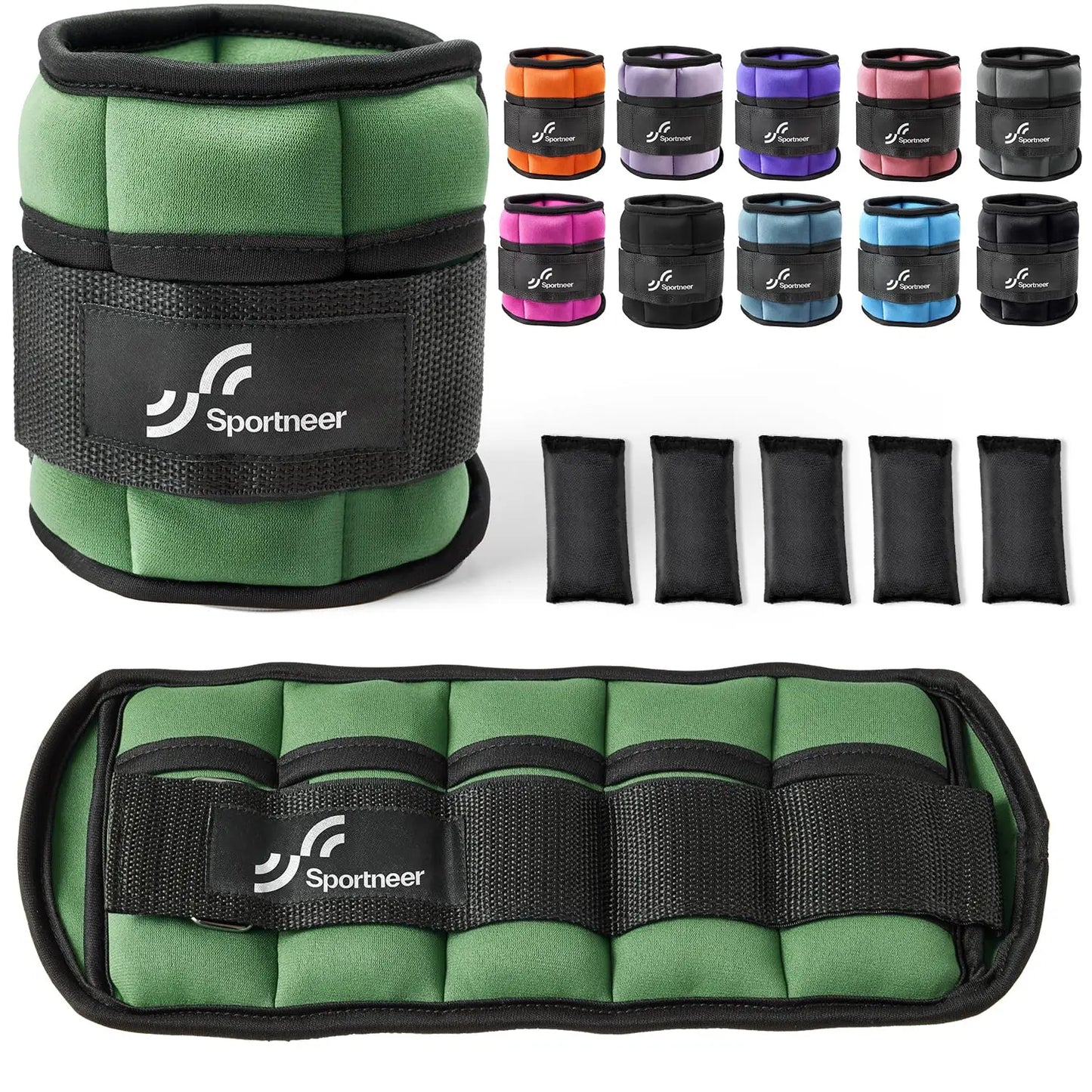 Adjustable Ankle Weights 1Pair 10lb Leg Weight Straps for Women Men