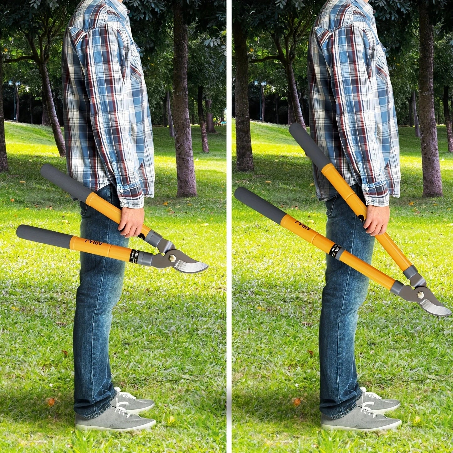 Hedge Shears, Pruning Shears with Telescopic Handles,Extendable Heavy-Duty Branch Cutters