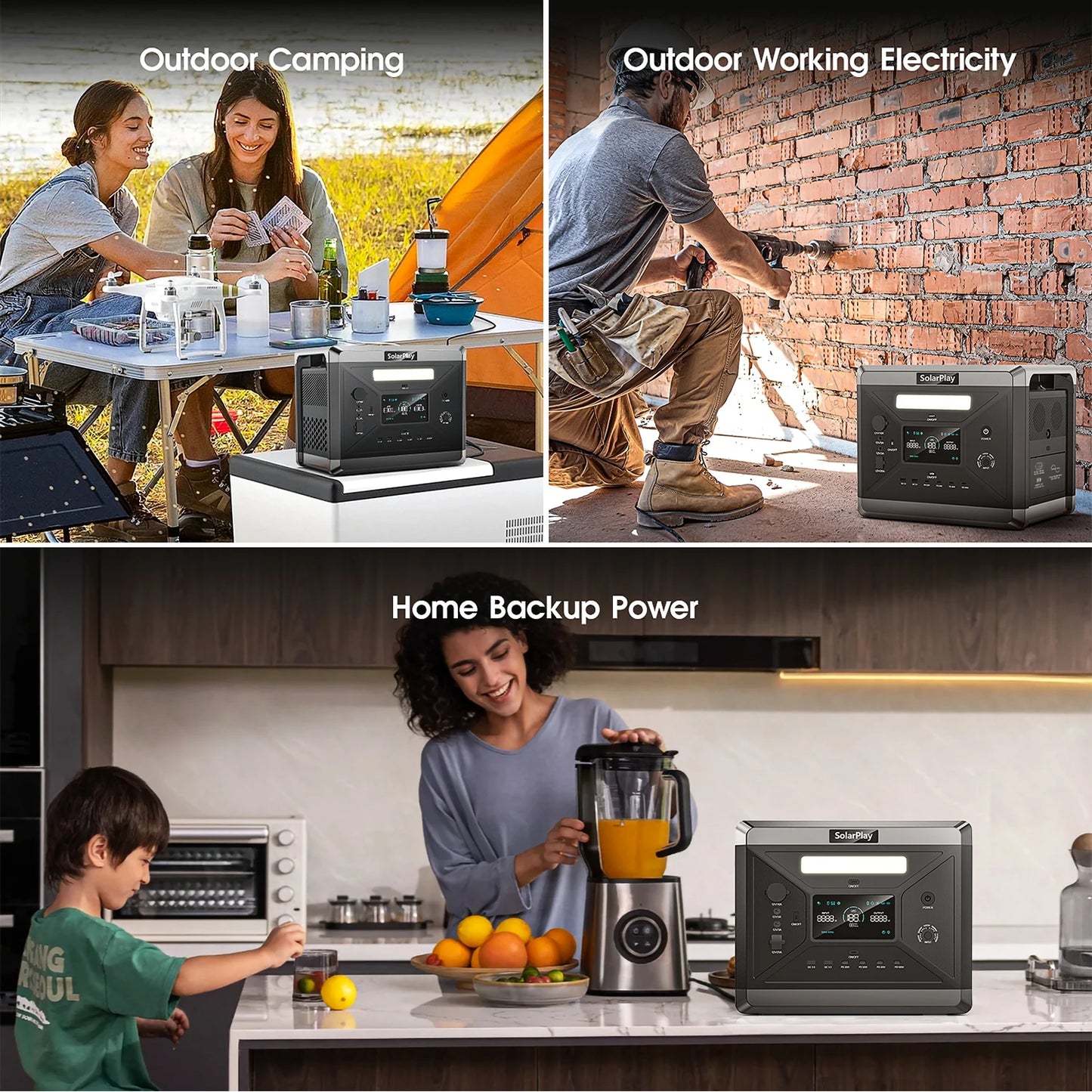 SOLARPLAY Q2501 Portable Power Station 2160WH