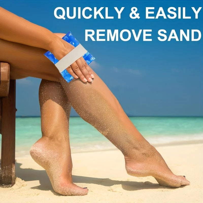 Sand Remover For Beach, Sand Removal Bag, Powder Pouch Sand Remover Brush, Beach Vacation Camping Essentials