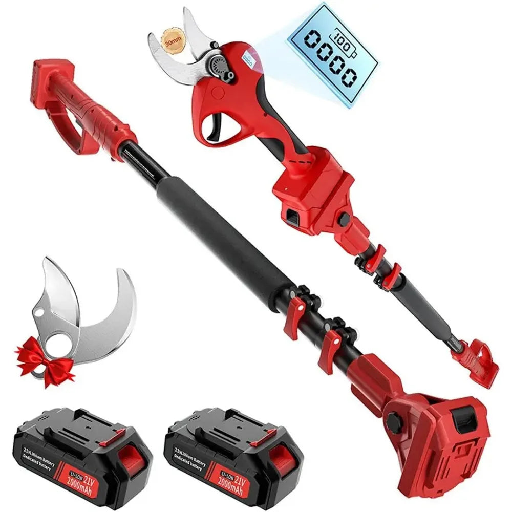 30mm Cordless Pruning Shears, Professional Electric 3 Speed Adjustable Tree Prune