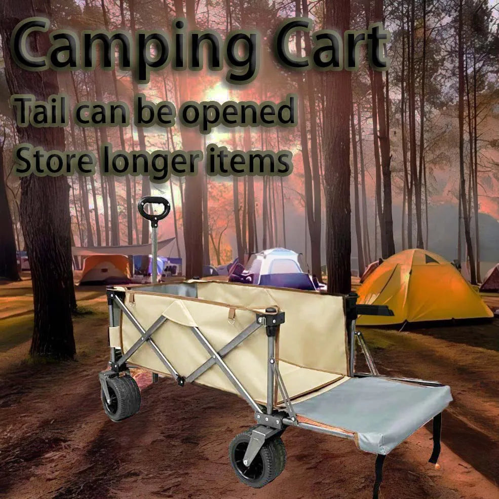 RV small trailer, large capacity beach buggy, portable heavy-duty foldable truck, shopping cart