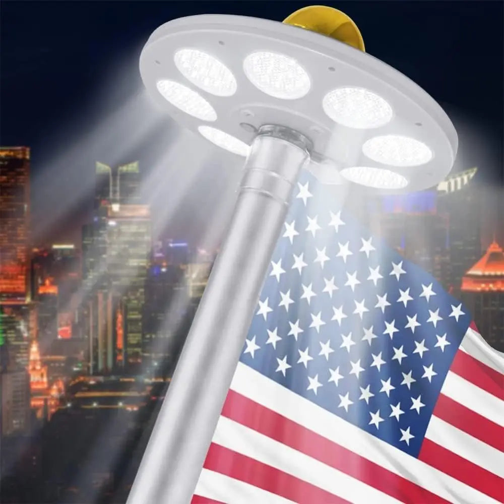 Solar Flag Pole Light,136 LEDs Flagpole Light, Auto On/Off Energy Saving Dusk to Dawn