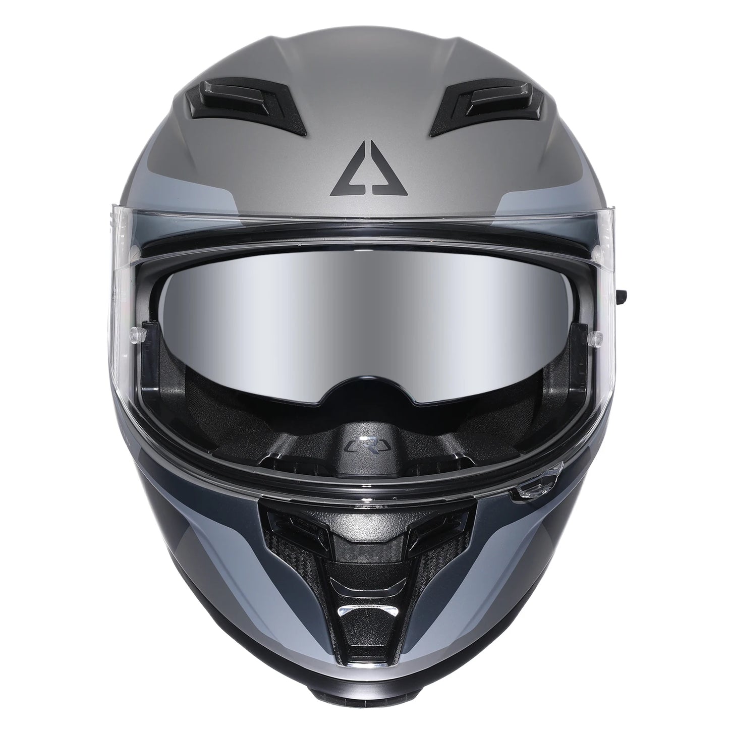 Triangle Full Face Motorcycle Helmet Dual Visor for Adults Men and Women with Internal Sunshield DOT Approved