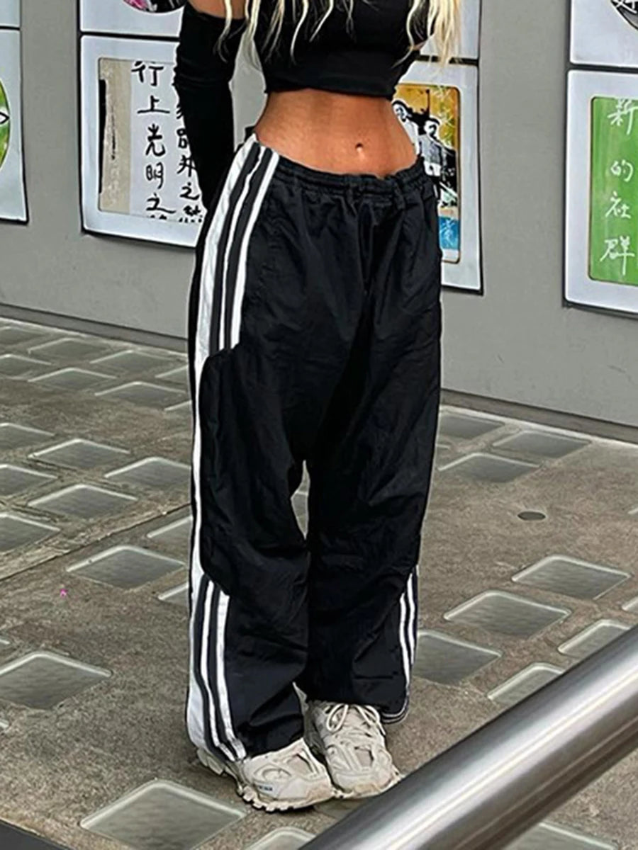 Women s High Waist Yoga Leggings with Hidden Pockets Tummy Control Workout Running Pants with Side Stripes Stretchy Athletic