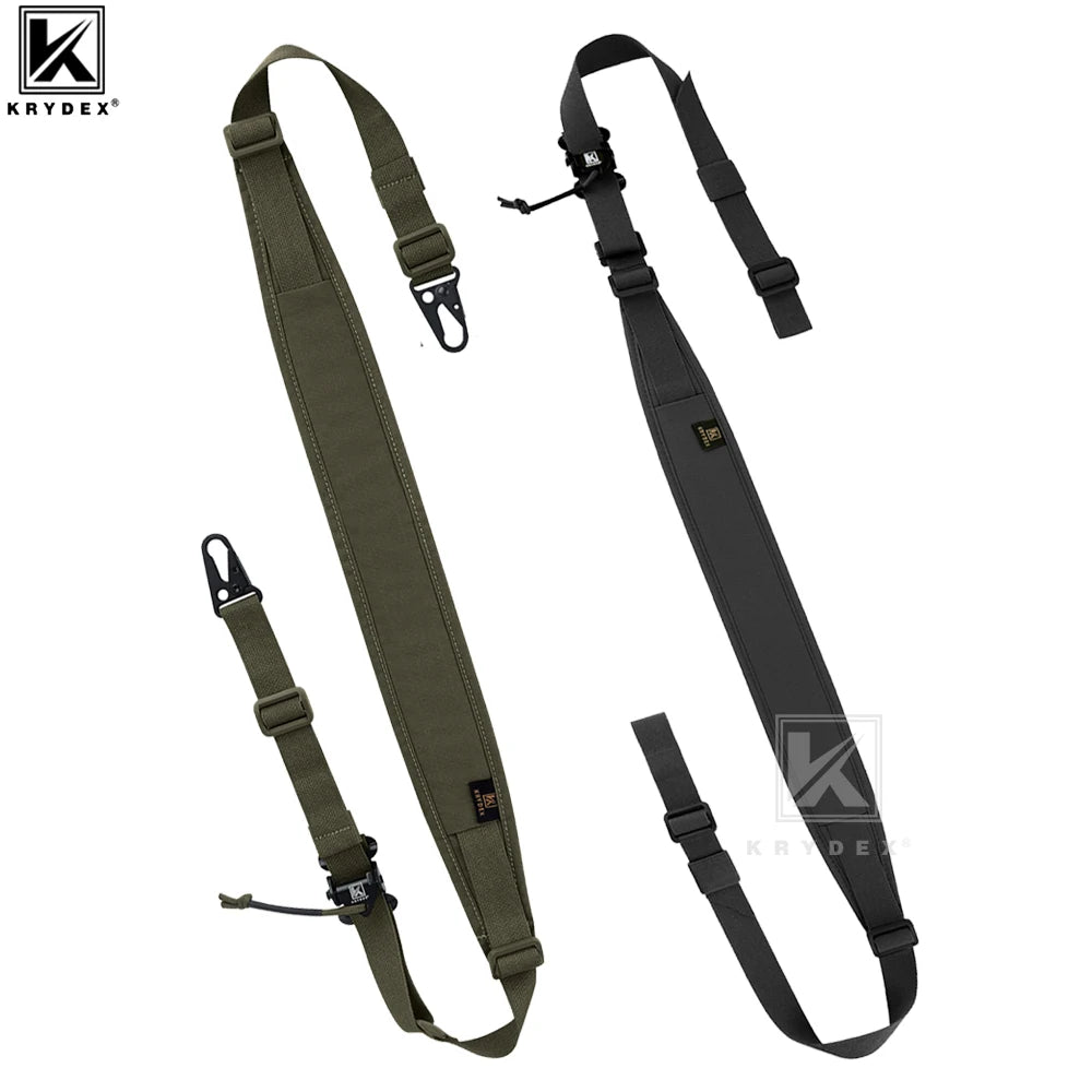 KRYDEX Tactical Sling Modular Gun Strap Slingster Removable 2 Point 1 Point 2.25" Padded Sling Shooting Hunting Accessories
