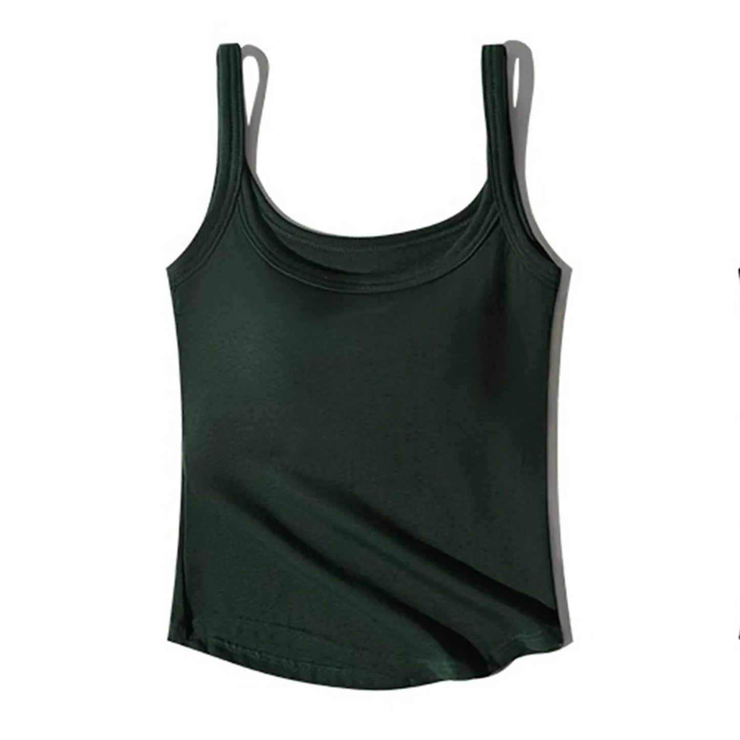 DéBardeur Femme Traf Women'S Solid Color Vest Without Wires Padded Round Neck Bottoming Tops For Woman Top Mujer Elegante