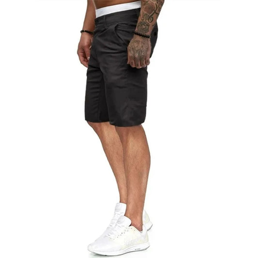 Men s  Fit Cargo Shorts with Pockets Knee Length Casual Solid Color Joggers for Summer Beach Streetwear Fashion