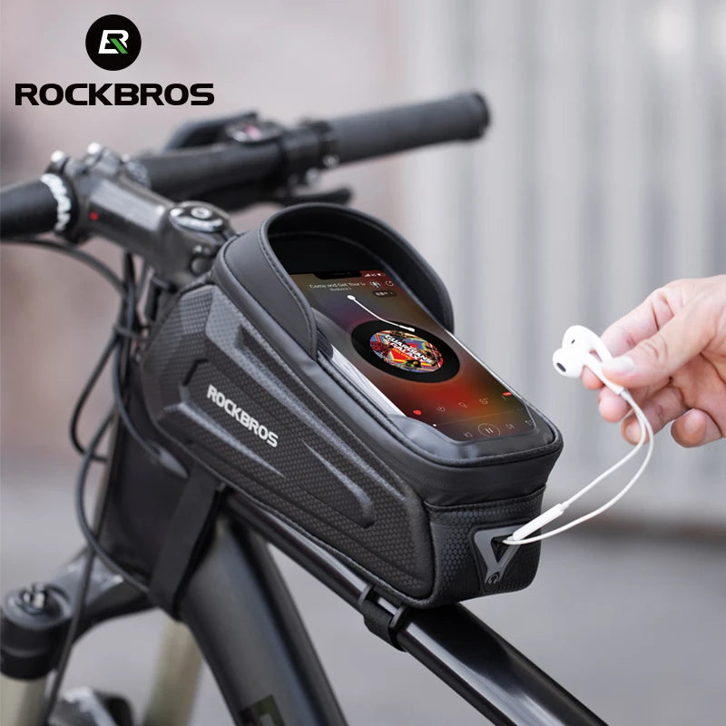 Rockbros Waterproof Bicycle Bag with Touch Screen Cycling Case for MTB Road Bike and 6.5 Inch Phone Accessories