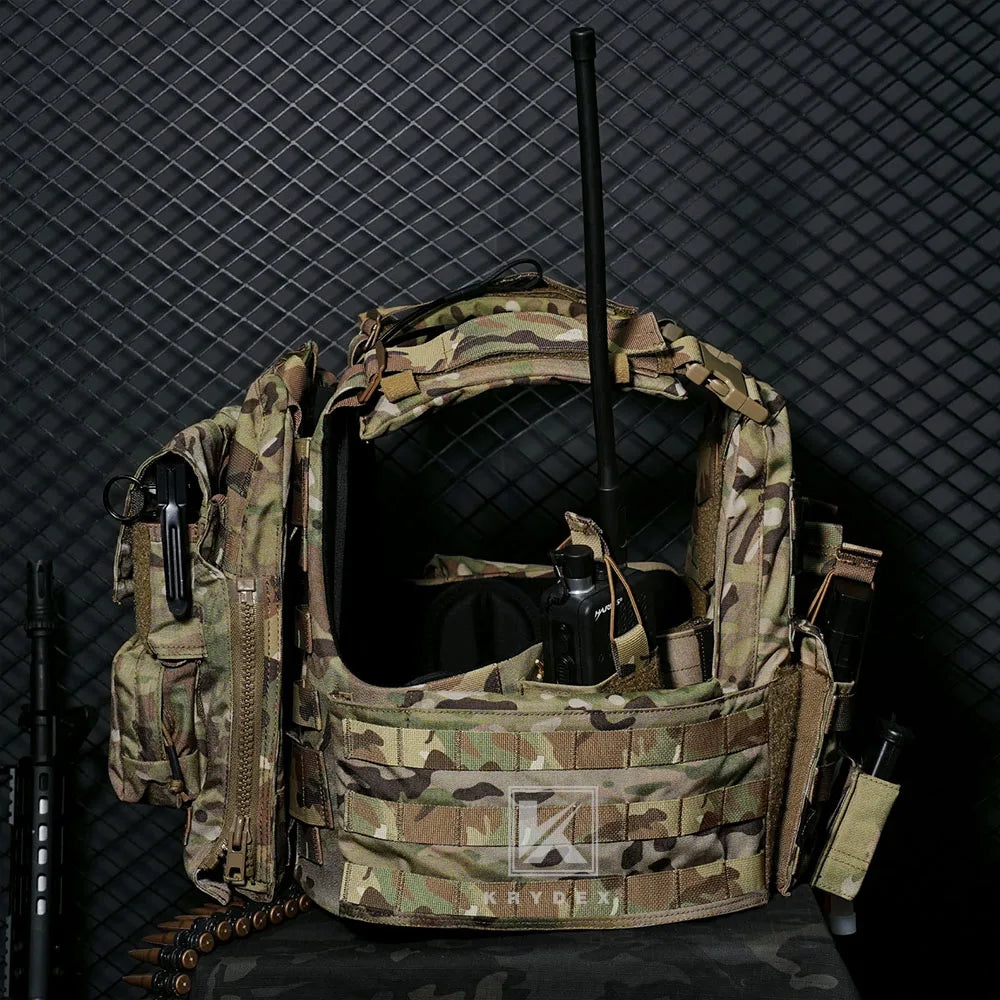 KRYDEX CPC Tactical Vest MOLLE Plate Carrier Heavy Duty Body Armor Camo Vest