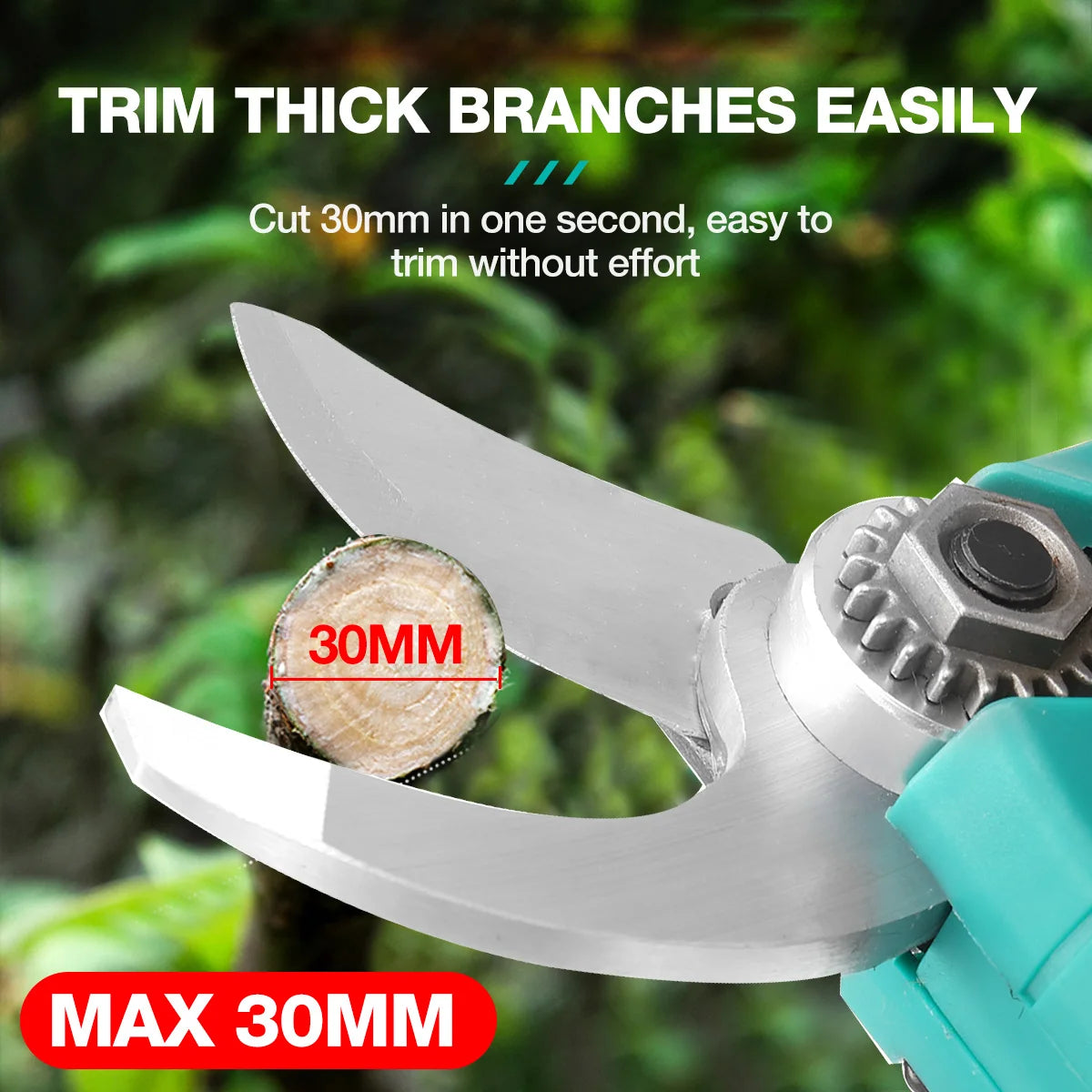 30mm Cordless Electric Pruning Shears Garden Fruit Tree