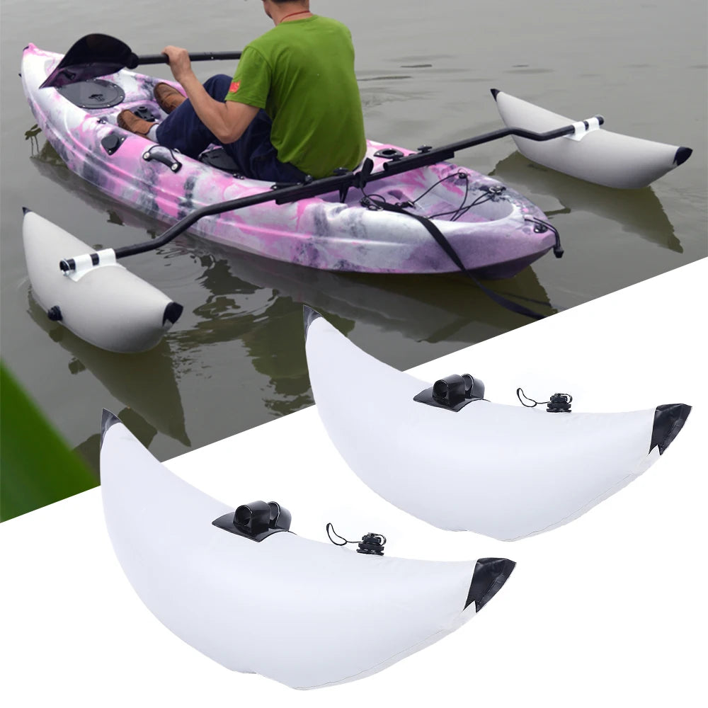 2pcs Inflatable Boat Water Buoyant Float Premium PVC Outrigger