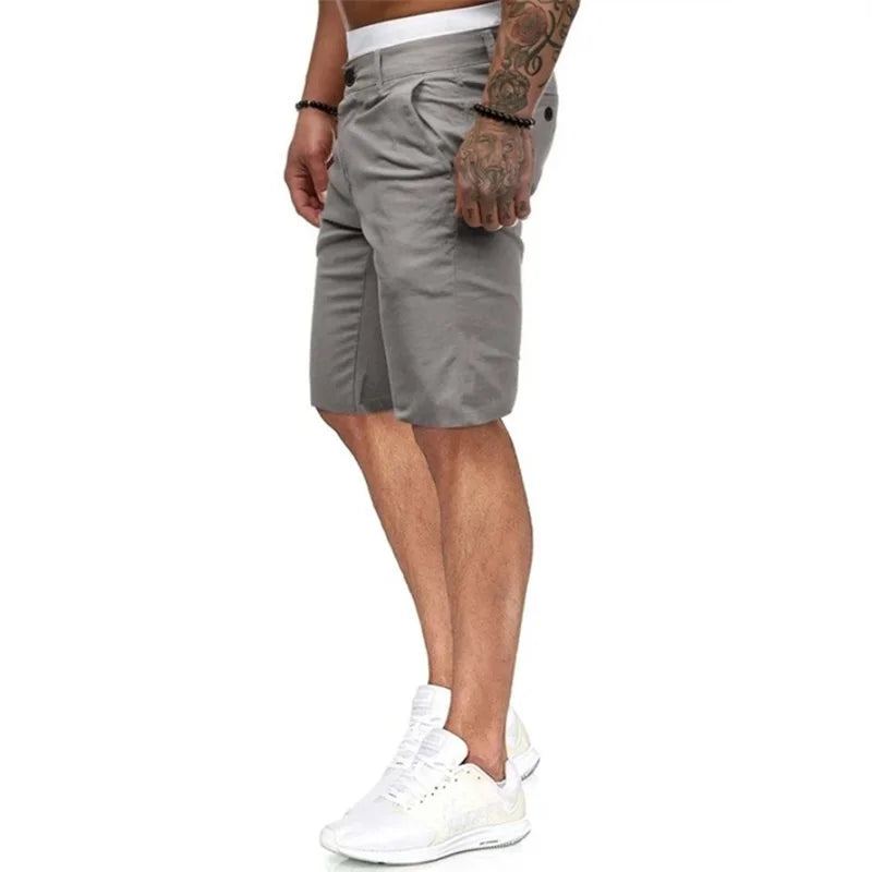 Men s  Fit Cargo Shorts with Pockets Knee Length Casual Solid Color Joggers for Summer Beach Streetwear Fashion