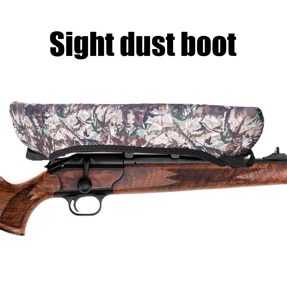 Dustproof Outdoor Hunting Gun Scope Cover Neoprene Scope Cover Protective Cover Rifle Scope Cover Case Fits 10 in Length Scopes
