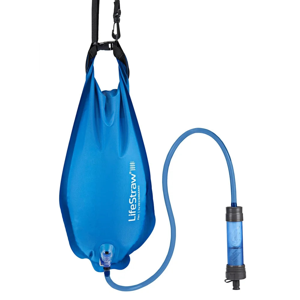 Ultralight Compact Gravity Water Filter System with Shoulder Strap Leak-Proof Hose Connector Ideal Hiking Camping Survival 500