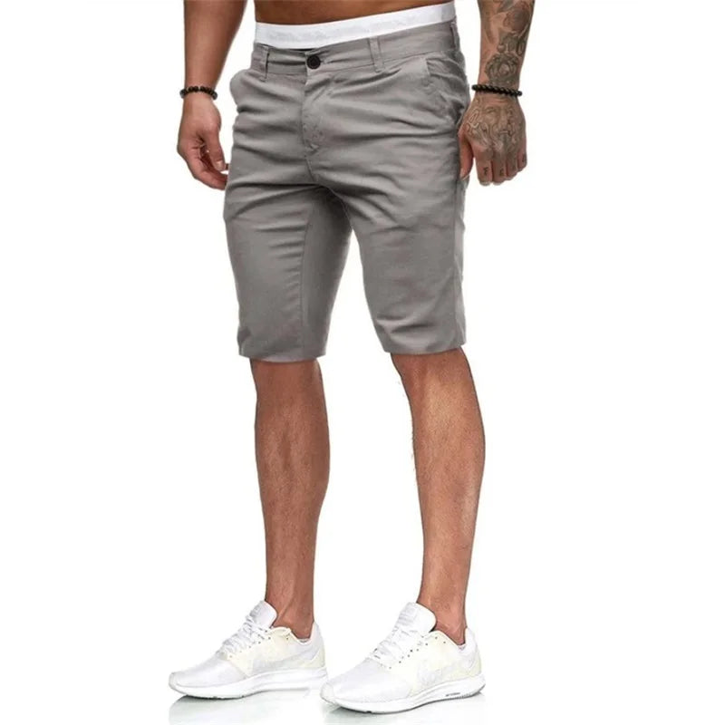 Men s  Fit Cargo Shorts with Pockets Knee Length Casual Solid Color Joggers for Summer Beach Streetwear Fashion