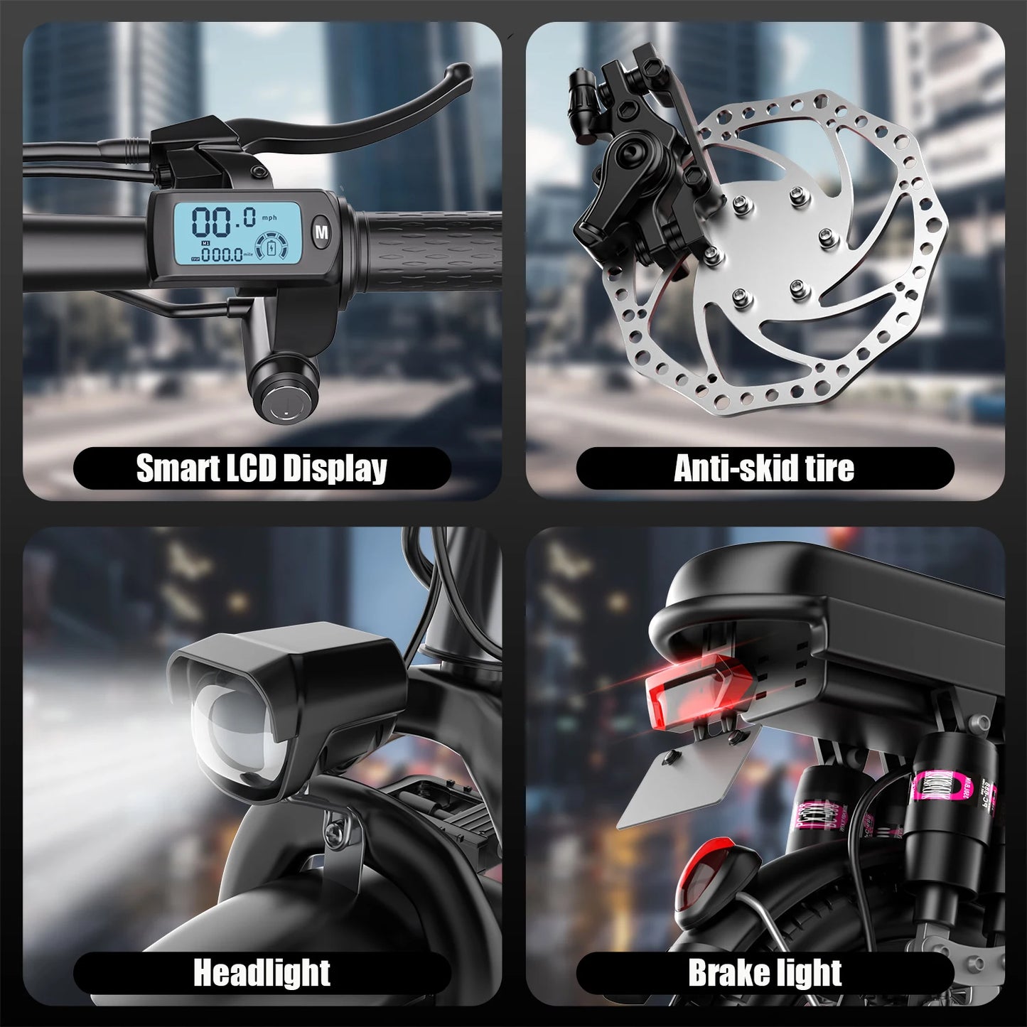Electric Bike for Adults, 48V 15AH Removable Battery,20MPH 35Miles 500W Brushless Motor Commuting Motorcycle Ebike for Women Men