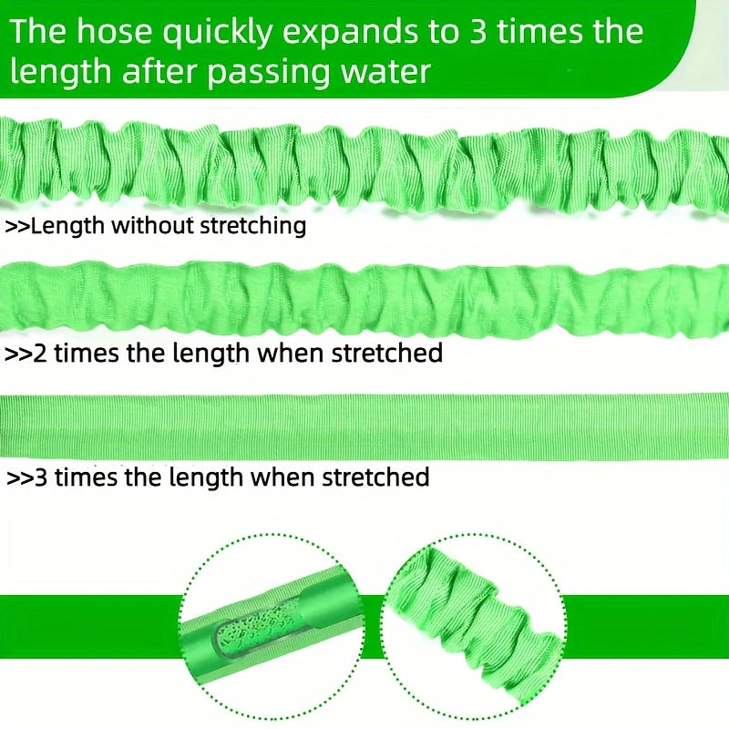 25FT-100FT Expandable Garden Watering Hose High Pressure Car Wash Magic Flexible Water Hose