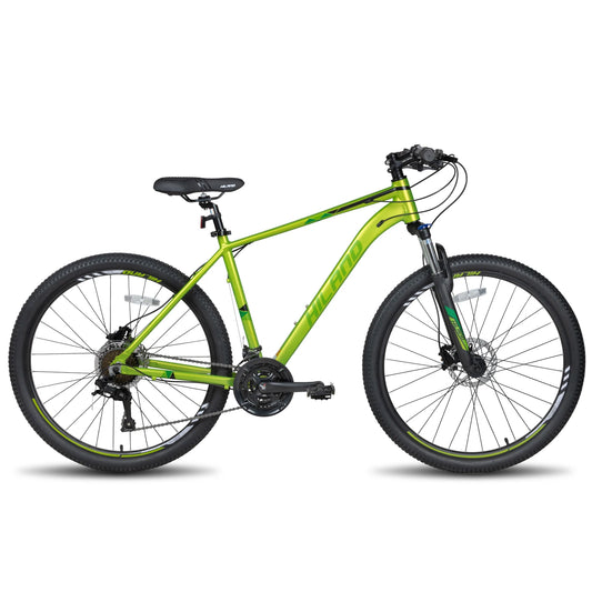 Hiland Aluminum Mountain Bike 21 Speeds Hydraulic Disc Brakes Lock-Out Suspension Fork 27.5 Inch Wheel Bike for Men Mens