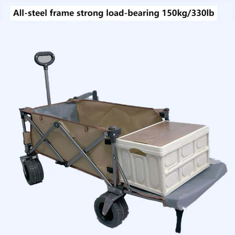RV small trailer, large capacity beach buggy, portable heavy-duty foldable truck, shopping cart