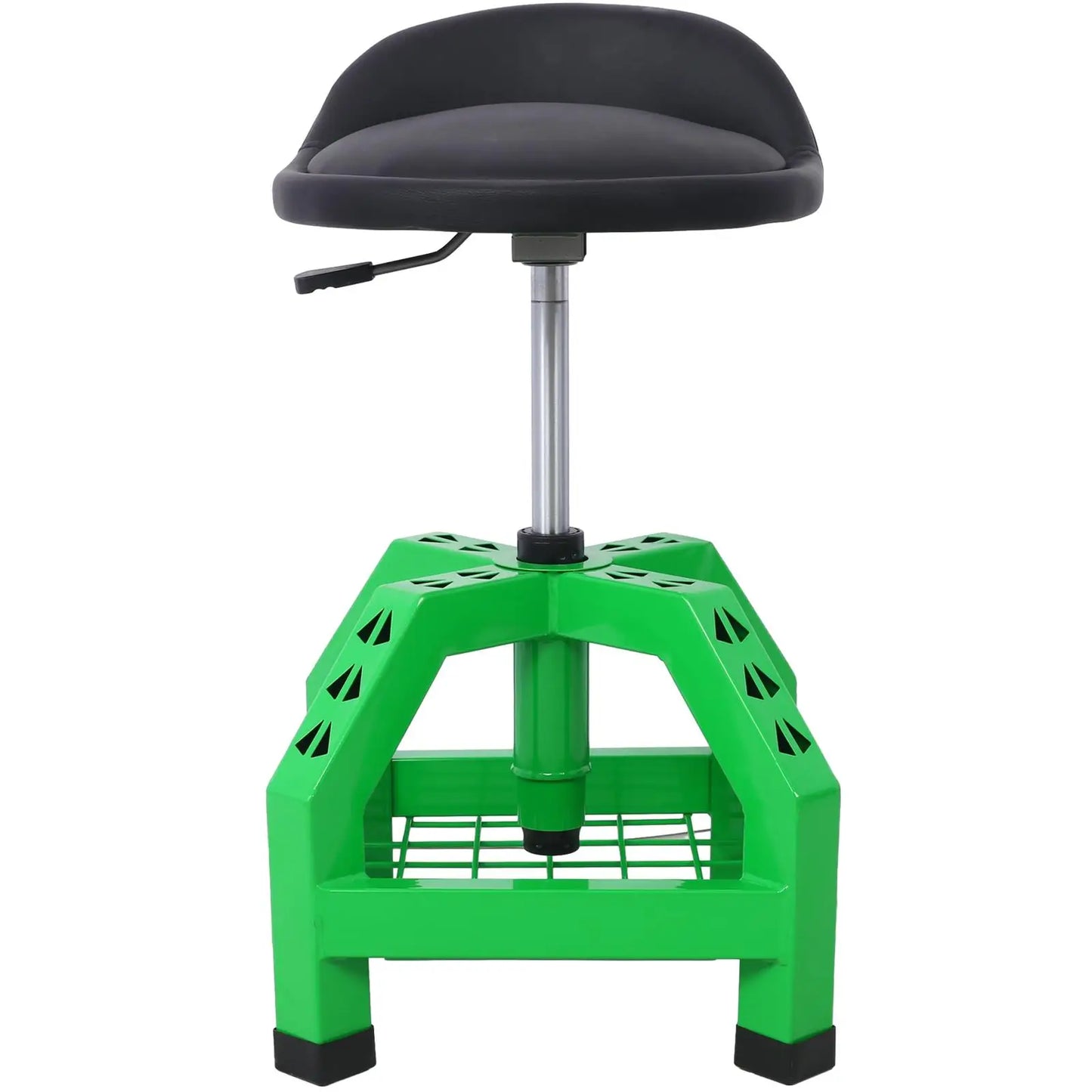 Heavy-Duty 360° Swivel Mechanic Stool with Casters - Rolling Seat for Garage & Shop, Green