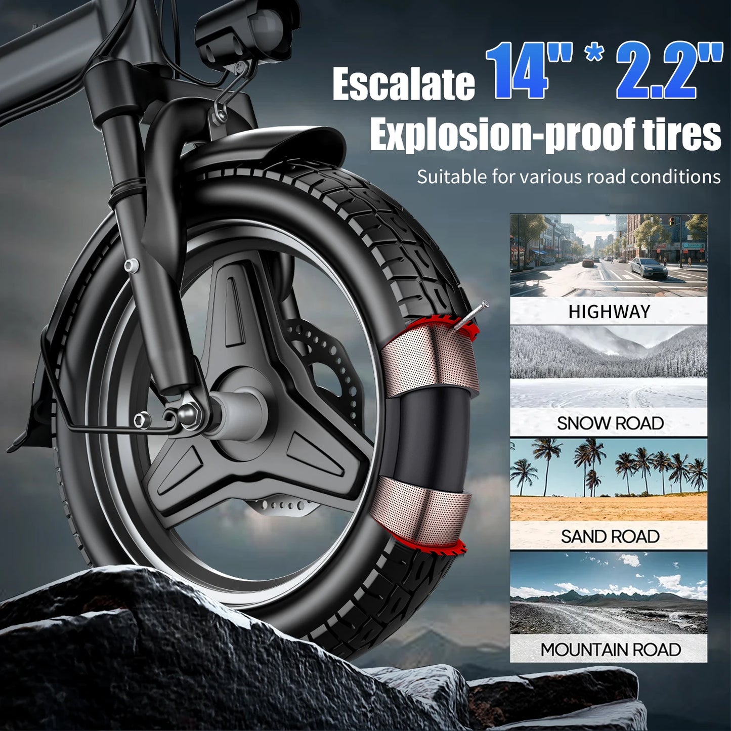 Electric Bike for Adults, 48V 15AH Removable Battery,20MPH 35Miles 500W Brushless Motor Commuting Motorcycle Ebike for Women Men