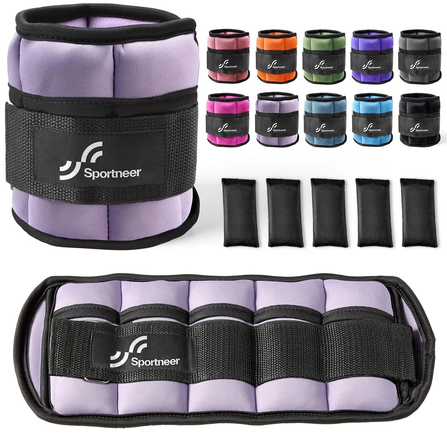 Adjustable Ankle Weights 1Pair 10lb Leg Weight Straps for Women Men