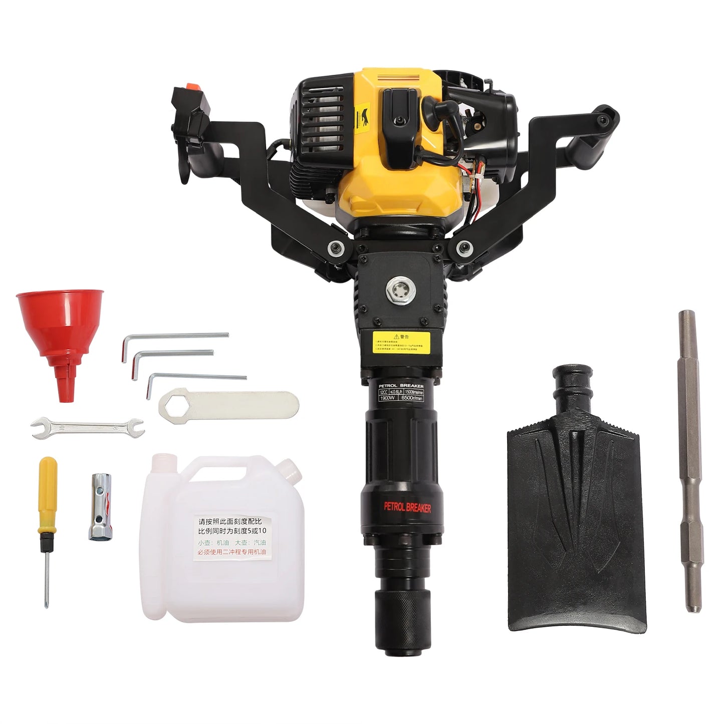 2-Stroke 52cc Portable Garden Tree Digging Machine with Shovel 6500r/min