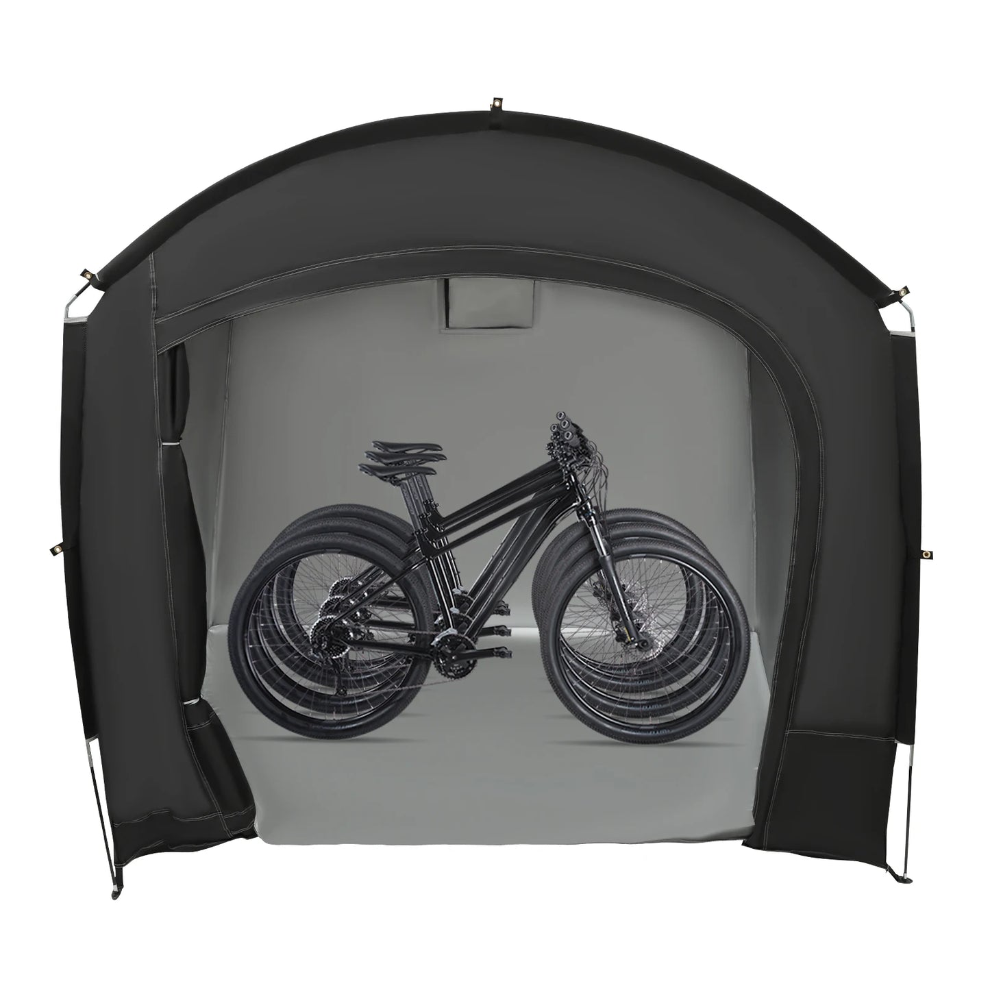 Weather-Resistant Portable Storage Shed, UV & Rain Protection, 3-4 Bike Capacity, Ventilated for Easy Setup