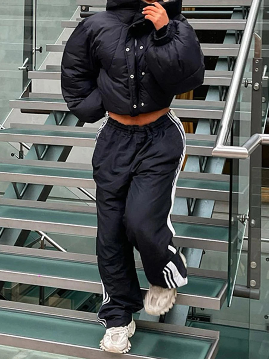 Women s High Waist Yoga Leggings with Hidden Pockets Tummy Control Workout Running Pants with Side Stripes Stretchy Athletic